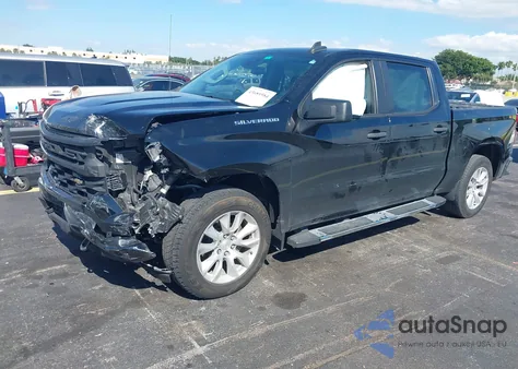 2023 Chevrolet Silverado 1500 2Wd Short Bed Custom из США, поврежденный, VIN 3GCPABEK7PG240251